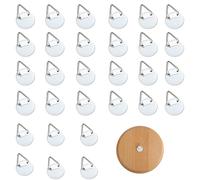 LEZED Appendini per Piatti da Parete,30 Supporti Verticali per Piatti da Parete22mm Ganci Adesivi Invisibili per Piatti Verticali da Parete per Cucina,Ufficio,Bagno,Foto e Decorazioni(Bianco)
