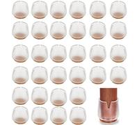 Lezed Gamba di sedia in silicone sedie Gamba Tappi Piedi pastiglie Piedini per tappeti in Silicone tappi mobili tavolo copre Cappellini piedini in gomma Protector Pad gambe rotonde 32 pcs (17-21mm)