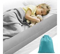 Lezehea Griglia di protezione per il letto per bambini, gonfiabile, da viaggio, con rivestimento antiscivolo e lavabile, per tutti i letti a casa e in viaggio (130 cm)