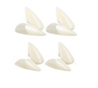 Lezevn 4 paia di denti da vampiro zanne Halloween finti cosplay denti vampiro zanne protesi per denti di Halloween accessori per feste di Halloween puntelli Cosplay