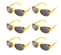 Lezevn 6pcs Oro Elvis Occhiali Oro Stile Rockstar Occhiali Stile Anni 50 Occhiali Hippie per Cosplay Costume Halloween Carnevale Festa a Tema