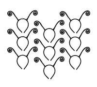 Lezevn 9 fasce per capelli a forma di farfalla, con antenna, accessorio per costume di Halloween, colore: nero