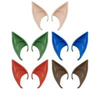 Lezevn Orecchie da elfo da fata Pixie orecchie a punta in morbido lattice accessori cosplay per feste di Halloween costume in maschera abito anime punte per le orecchie per donne uomini