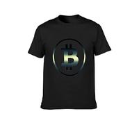 LEZHONGQIU Bitcoin Crypto Currency Dark Colors Lover Men's T-Shirt Unisex Black Men Tees 3XL