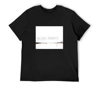 LEZHONGQIU Bloc Party Silent Alarm Vinyl CD Cover Men's T-Shirt Unisex Black Men Tees S