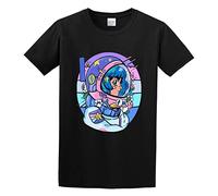 LEZHONGQIU Kawai Cosmic Girls Men's T-Shirt Unisex Black Men Tees M