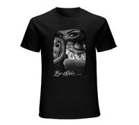 LEZHONGQIU Melanated Lowrider Cholo Chola Chicano Art David Gonzales DGA Men's T-Shirt Unisex Black Men Tees S