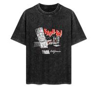 LEZHONGQIU Restaurant Tiki Bar Retro Hula Rum Mug Kapu Kai Polynesian Paradise Men's T-Shirt Unisex Black Men Tees XL