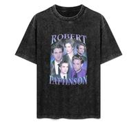 LEZHONGQIU Robert Pattinson Men's T-Shirt Unisex Black Men Tees S