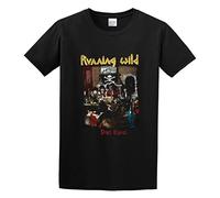 LEZHONGQIU Running Wild Port Royal X-Wild Grave Digger Rage Helloween Men's T-Shirt Unisex Black Men Tees M
