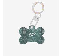 Lezione di matematica Stampa Parola Carino Acrilico Cani Tag Doppio Lato Osso Shap ID Tag con Portachiavi per Pet Crafts Decorazioni