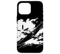 Lezioni di volo con schizzi di aerei a elica Custodia per iPhone 16 Pro Max