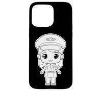 Lezioni di volo della ragazza pilota cartone animato Custodia per iPhone 15 Pro Max