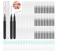 Lezmarket 300 spazzolini interdentali per parentesi graffe, spazzole dentali morbide e pieghevoli per apparecchi ortodontici, spazzola per la pulizia delle parentesi graffe, stuzzicadenti per denti