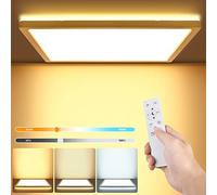 LEZOE Plafoniera LED Soffitto Dimmerabile con Telecomando, 18W 1800LM Lampada da Soffitto 3000K-6500K Plafoniera Bagno 2,5cm ultrasottile Lampadario LED Moderna per Cameretta, Cucina Soggiorno 22*22CM