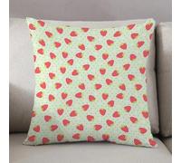 LEZUAHSH Federe per Cuscini,Cuscini Divano Fodera per Cuscino Camera da Letto Decorazione per Interni 50x50cm Cuscino,Frutta, margherita primaverile, fragole fresche, piselli, vita allegra, car
