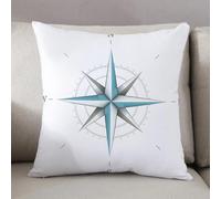 LEZUAHSH Federe per Cuscini,Cuscini Divano Fodera per Cuscino Camera da Letto Decorazione per Interni 50x50cm Cuscino,Bussola, antico diagramma della rosa dei venti per i punti cardinali, asse