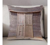 LEZUAHSH Federe per Cuscini,Cuscini Divano Fodera per Cuscino Camera da Letto Decorazione per Interni 50x50cm Cuscino,industriale,Vecchia porta di legno di quercia per fienile, fattoria, campag