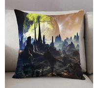 LEZUAHSH Federe per Cuscini,Cuscini Divano Fodera per Cuscino Camera da Letto Decorazione per Interni 50x50cm Cuscino,Rovine aliene deserte su un pianeta lontano