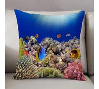 LEZUAHSH Federe per Cuscini,Cuscini Divano Fodera per Cuscino Camera da Letto Decorazione per Interni 50x50cm Cuscino,Mondo sottomarino. Pesci corallini del Mar Rosso. Egitto.