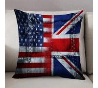 LEZUAHSH Federe per Cuscini,Cuscini Divano Fodera per Cuscino Camera da Letto Decorazione per Interni 50x50cm Cuscino,Union Jack, tema di unione dell'alleanza, sizione di bandiere del Regno Uni