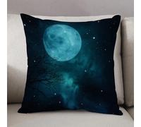 LEZUAHSH Federe per Cuscini,Cuscini Divano Fodera per Cuscino Camera da Letto Decorazione per Interni 50x50cm Cuscino,Luna piena nei cieli sfondi naturali astratti