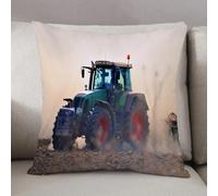 LEZUAHSH Federe per Cuscini,Cuscini Divano Fodera per Cuscino Camera da Letto Decorazione per Interni 50x50cm Cuscino,Trattore agricolo al lavoro sull'aratro da trasporto del campo prepara l'au