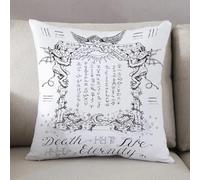 LEZUAHSH Federe per Cuscini,Cuscini Divano Fodera per Cuscino Camera da Letto Decorazione per Interni 50x50cm Cuscino,Cornice gotica o bordo magico con angelo e demoni paradiso e inferno sfondo