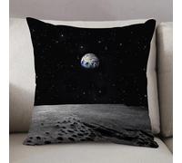 LEZUAHSH Federe per Cuscini,Cuscini Divano Fodera per Cuscino Camera da Letto Decorazione per Interni 50x50cm Cuscino,Terre, planète Terre vue de la lune extra-atmosphérique Voie lactSalon