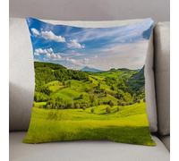 LEZUAHSH Federe per Cuscini,Cuscini Divano Fodera per Cuscino Camera da Letto Decorazione per Interni 50x50cm Cuscino,Toscana, Italia Luce del sole Fattoria Piantagione Fattorie Strada Pianta V