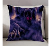 LEZUAHSH Federe per Cuscini,Cuscini Divano Fodera per Cuscino Camera da Letto Decorazione per Interni 50x50cm Cuscino,carta da parati fantasma carta da parati fantasma fantasma nel buio carta d