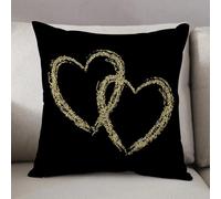 LEZUAHSH Federe per Cuscini,Cuscini Divano Fodera per Cuscino Camera da Letto Decorazione per Interni 50x50cm Cuscino,Sfondo vettoriale di coriandoli metallici con polvere di glitter e scintill