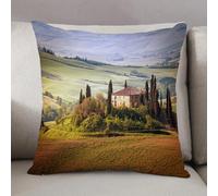 LEZUAHSH Federe per Cuscini,Cuscini Divano Fodera per Cuscino Camera da Letto Decorazione per Interni 50x50cm Cuscino,Toscana, la Toscana vista dal vecchio villaggio in pietra di Montepulciano