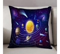 LEZUAHSH Federe per Cuscini,Cuscini Divano Fodera per Cuscino Camera da Letto Decorazione per Interni 50x50cm Cuscino,Mercurio, Venere e Terra, Marte, Giove, Saturno e Urano o Nettuno ruotano a