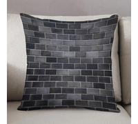 LEZUAHSH Federe per Cuscini,Cuscini Divano Fodera per Cuscino Camera da Letto Decorazione per Interni 50x50cm Cuscino,Grigio e bianco, piastrelle moderne per pareti in mattoni, urbanistica, arc