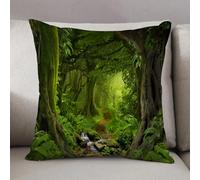 LEZUAHSH Federe per Cuscini,Cuscini Divano Fodera per Cuscino Camera da Letto Decorazione per Interni 50x50cm Cuscino,Giungle tropicali profonde del sud-est asiatico in agosto