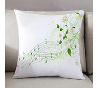 LEZUAHSH Federe per Cuscini,Cuscini Divano Fodera per Cuscino Camera da Letto Decorazione per Interni 50x50cm Cuscino,Decorazione musicale, melodia di canzone primaverile astratta, festa dei fi