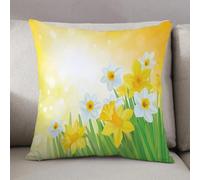 LEZUAHSH Federe per Cuscini,Cuscini Divano Fodera per Cuscino Camera da Letto Decorazione per Interni 50x50cm Cuscino,Narciso,Giardino di narcisi Narciso Rinascita e nuovi inizi Celebrazione Gr