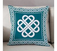 LEZUAHSH Federe per Cuscini,Cuscini Divano Fodera per Cuscino Camera da Letto Decorazione per Interni 50x50cm Cuscino,Nodo d'amore celtico simbolo di buona fortuna mitologia scandinava