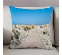 LEZUAHSH Federe per Cuscini,Cuscini Divano Fodera per Cuscino Camera da Letto Decorazione per Interni 50x50cm Cuscino,Sentiero sulla spiaggia Le Dune a Teulada nel sud della Sardegna Italia