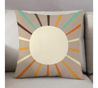 LEZUAHSH Federe per Cuscini,Cuscini Divano Fodera per Cuscino Camera da Letto Decorazione per Interni 50x50cm Cuscino,sfondo retrò raggi di sole con spazio vuoto per il testo