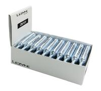 Lezyne Display Box - 25 Cartucce CO2 da 25g Argento per Gonfiaggio Pneumatici