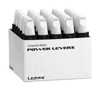 Lezyne Leva per Pneumatici con Gancio a Spook in Materiale Composito, Colore Bianco, Espositore da 30 Pezzi