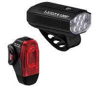 Lezyne Lite Drive 1200+/KTV Drive Pro+ Pair Satin Black/Black Front 1200 lm / Rear 150 lm Luci bicicletta