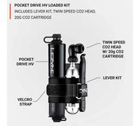 Lezyne Mini Pompa Pocket Drive Hv Loaded Black / Silver