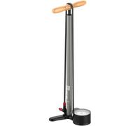 LEZYNE Steel Floor Drive 3.5 - Pompa da pavimento per bicicletta ad alta pressione con manometro analogico da 3,5", pompa ad aria per pneumatici da 220 PSI per bici da strada/da pista - Mandrino ABS-1