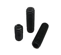 Lfang-Bulloni a testa esagonale 10#-24 1/4-20 Filettatura Grossa Acciaio Nero Esagonale Esagono Incassato Allen Cup Point Grano Bullone Vite, 10 pz, Durevole e resistente alla corrosione(7/8",1/4-20)