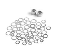 Lfang-Rondelle piatte 20 / 100PCS Rondelle in alluminio Set di guarnizione Set 10x14x1mm Lavatrice a base di metallo piatto Guarnizione piatta Anelli di tenuta M6 M8 M10 M12 M14, Ridurre l'attrito(100