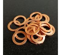 Lfang-Rondelle piatte Rondella piatta di rame M13 guarnizione guarnizione Diametro interno Diametro interno 13mm anello di tenuta foglio sottile T3 rondella di rame rossa, Ridurre l'attrito(13x20x2 (1