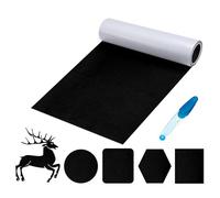 LFBEST Feltro Autoadesivo Rotolo Nero,30 * 220 cm Tessuto in Feltro Fogli Adesivi Feltri Antiscivolo Taglio Libero in Qualsiasi Forma,per Fai per Bambini, Scatole Regalo,Cornici,Sedie e Divani